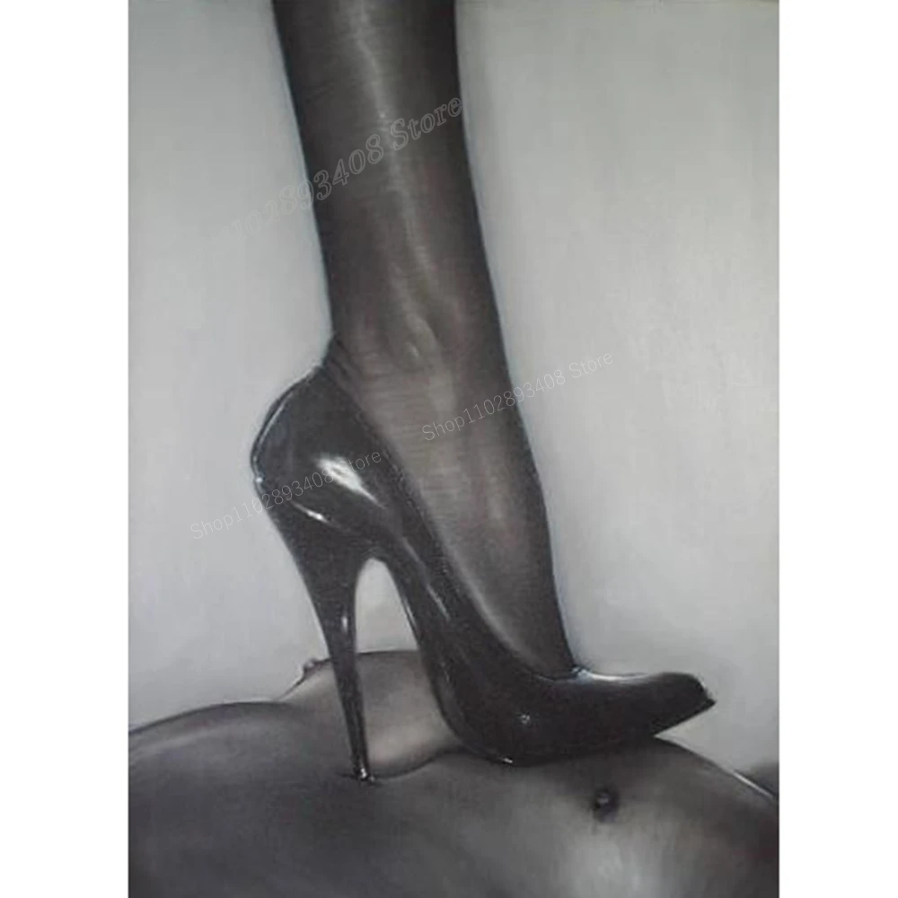 Black Color Patent Leather Pointed Toe Pumps Stiletto High Heel Solid Shallow Classic Women Shoes 2023 Sexy Zapatos Para Mujere
Black Color Patent Leather Pointed Toe Pumps Stiletto High Heel Solid Shallow Classic Women Shoes 2023 Sexy Zapatos Para Mujere