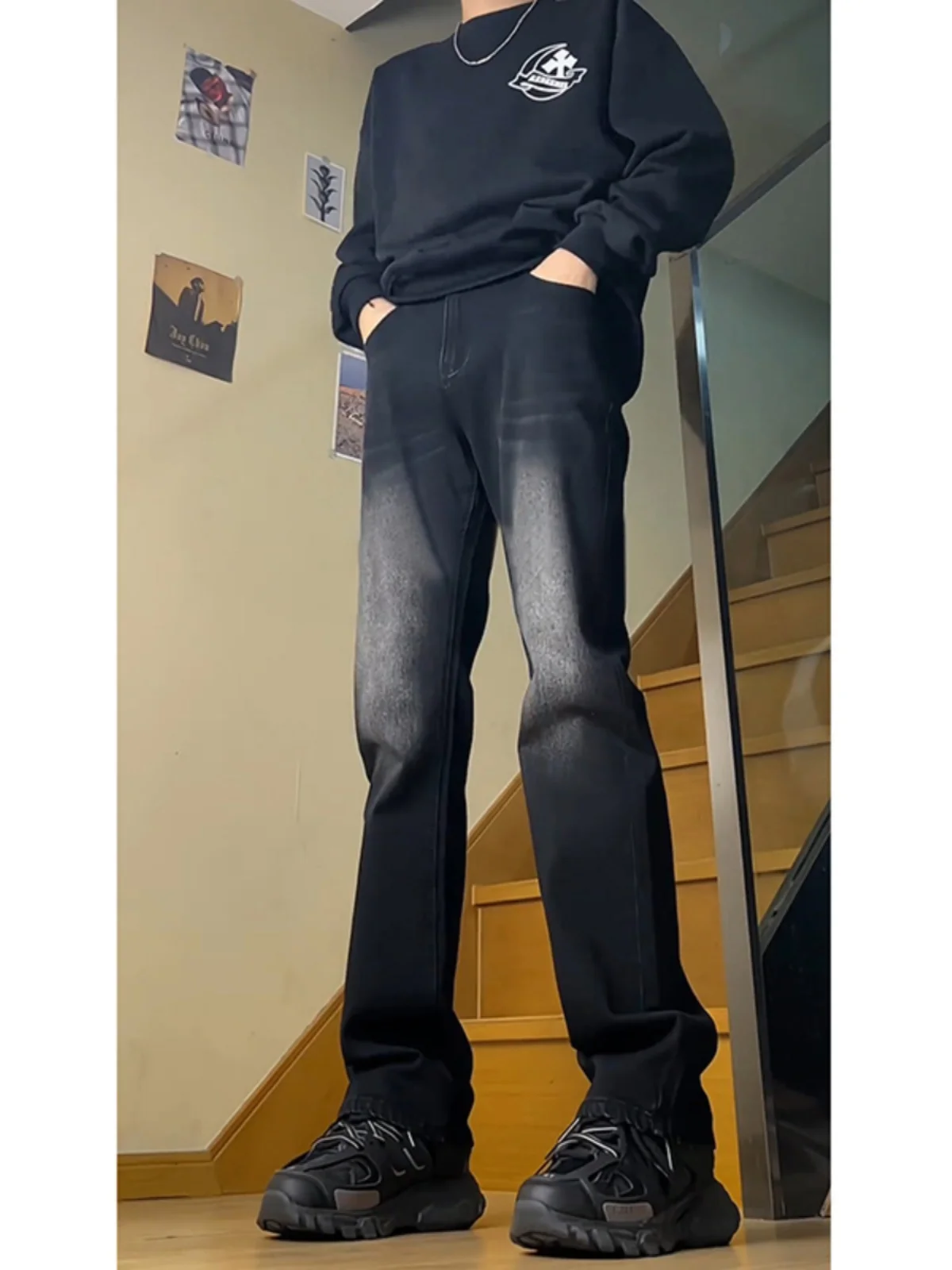 Мужские джинсовые джинсы Bla High Elastici, винтажные свободные прямые брюки с завышенной талией, молодежные модные хлопковые полиэстеровые брюки
Мужские джинсовые джинсы Bla High Elastici, винтажные свободные прямые брюки с завышенной талией, молодежные модные хлопковые полиэстеровые брюки