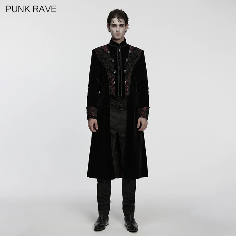 PUNK RAVE Men's Gothic Flat Velvet Palace Pattern Jacquard Coat Ultimate Tailoring Unique Elegant Long Jacket Two Colors
PUNK RAVE Men's Gothic Flat Velvet Palace Pattern Jacquard Coat Ultimate Tailoring Unique Elegant Long Jacket Two Colors