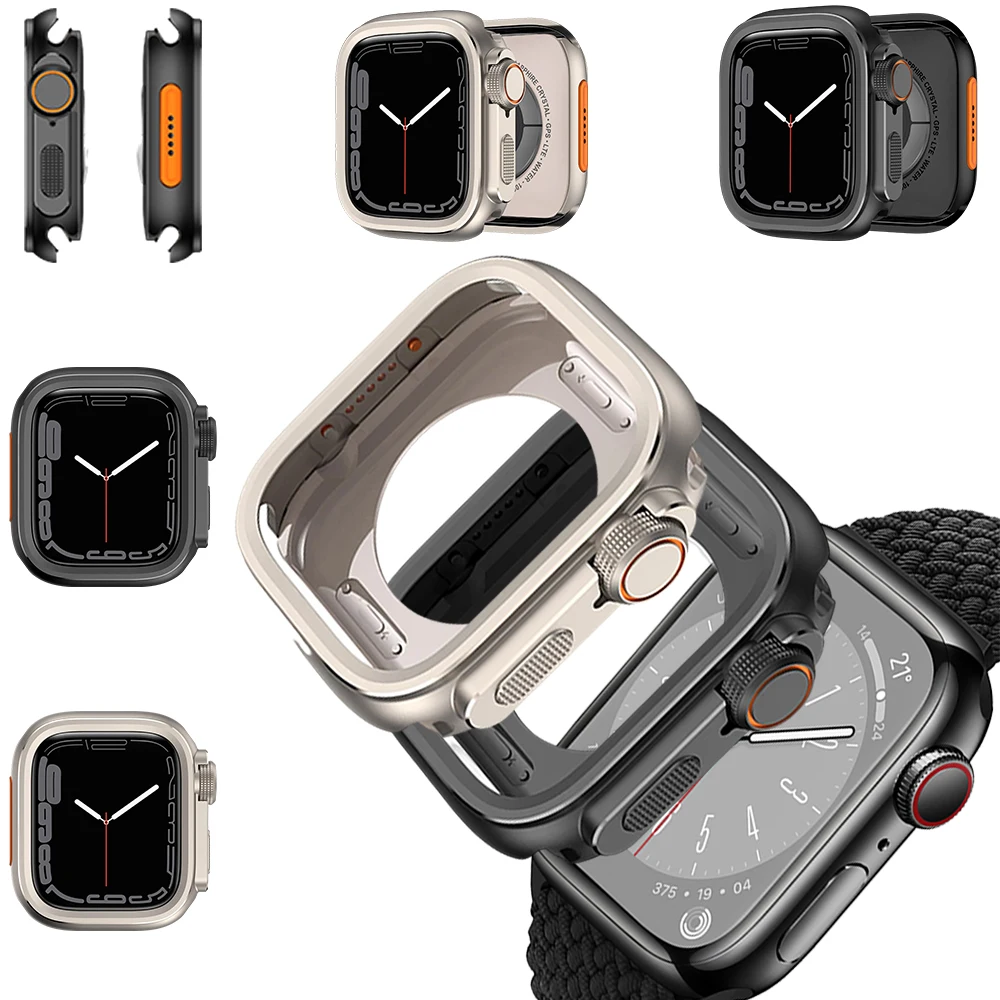 Защитный чехол, совместимый с Apple Watch Series 4/5/6 44 мм 7/8/9/Se 45 мм 10 46 мм, чехол-бампер для Apple Watch Ultra 49 мм
Защитный чехол, совместимый с Apple Watch Series 4/5/6 44 мм 7/8/9/Se 45 мм 10 46 мм, чехол-бампер для Apple Watch Ultra 49 мм