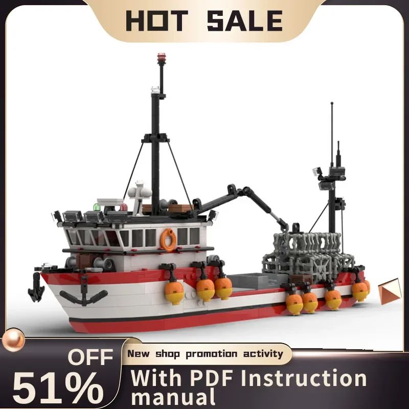 New 782Pcs Popular Technology Harbor Series Moc Crab Boat Model Custom Puzzle Diy Creative Ideas Kids Toys Birthday Gift
New 782Pcs Popular Technology Harbor Series Moc Crab Boat Model Custom Puzzle Diy Creative Ideas Kids Toys Birthday Gift