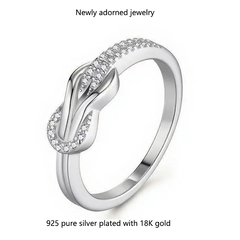New - style Cross - border Personality Cross - bowknot Ring, S925 Sterling Silver Twisted Finger Ring, INS - style, with Moissan
New - style Cross - border Personality Cross - bowknot Ring, S925 Sterling Silver Twisted Finger Ring, INS - style, with Moissan