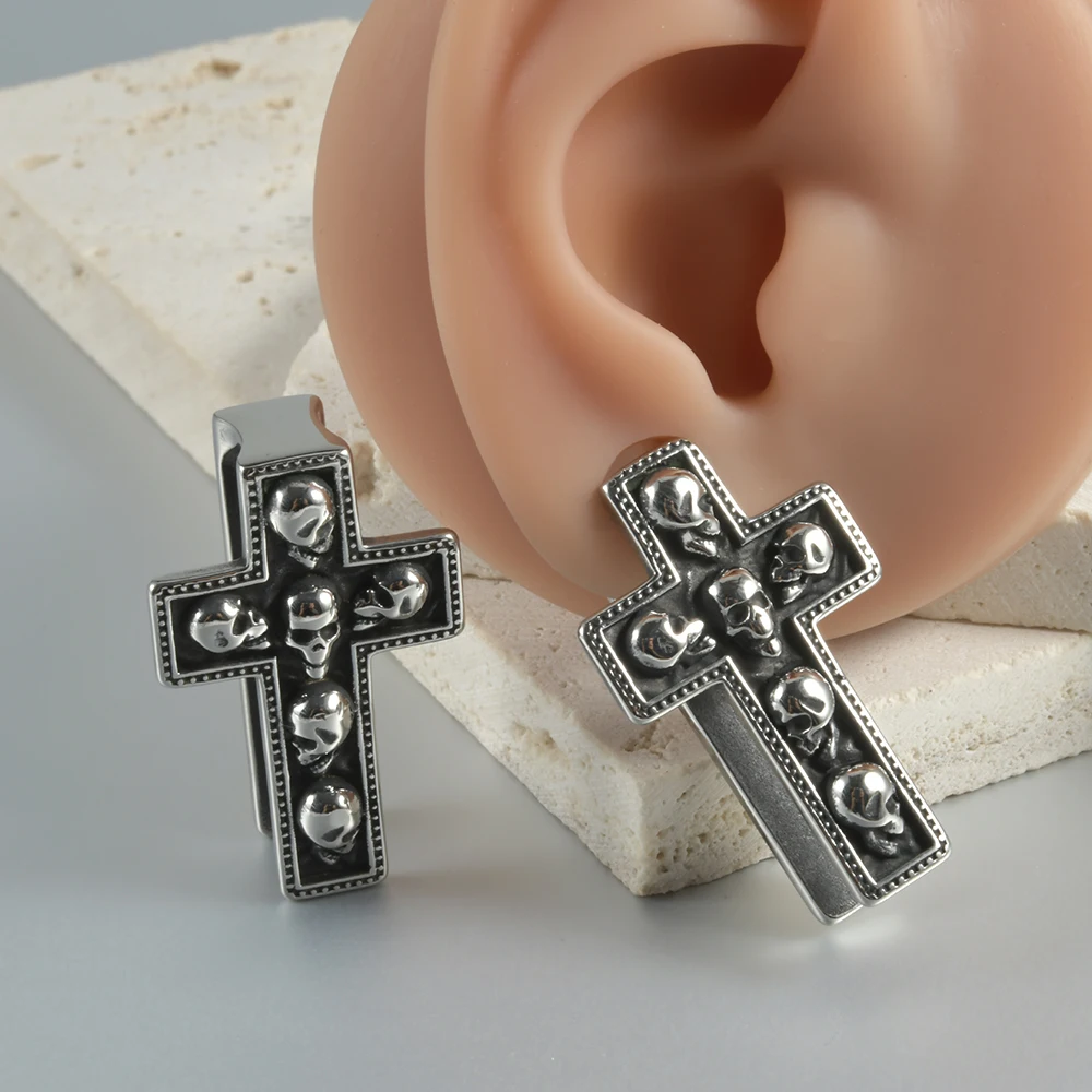 1PC Cross Skull Stainless 316L Steel Ear Weight Ear Hanger For Stretching Ear Expander Dangle Gauge Punk Piercing Jewelry
1PC Cross Skull Stainless 316L Steel Ear Weight Ear Hanger For Stretching Ear Expander Dangle Gauge Punk Piercing Jewelry