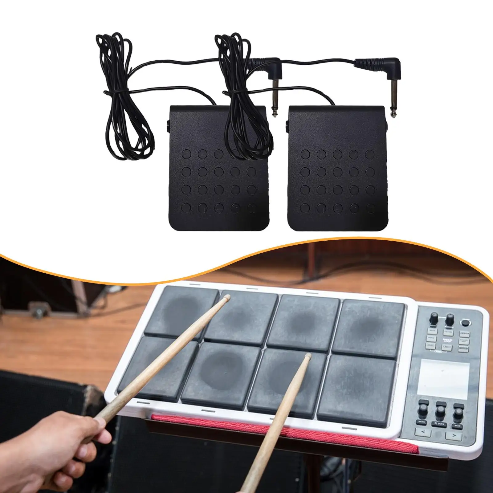 Professional Electronic Drum Pedal Compact Size Foot Pedal Accessory for Keyboard Piano and Drum Pad Machine
Professional Electronic Drum Pedal Compact Size Foot Pedal Accessory for Keyboard Piano and Drum Pad Machine