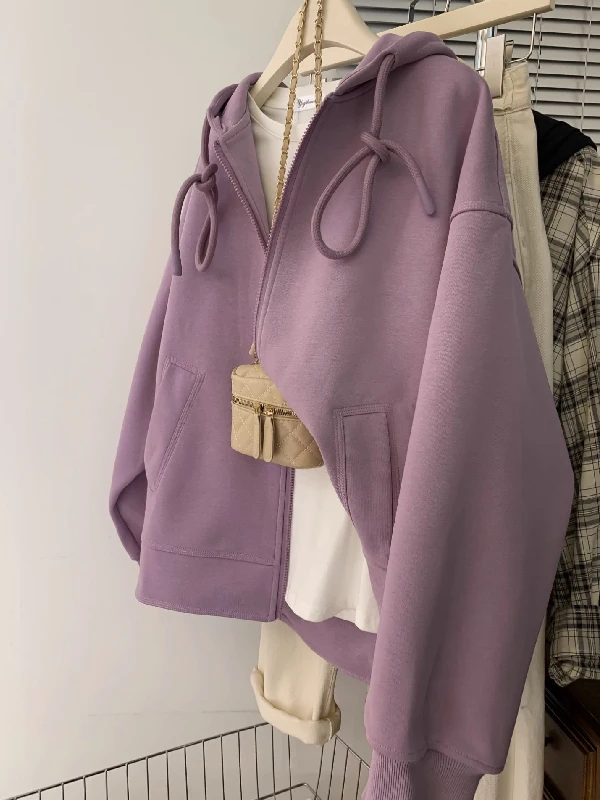 plus Size Women's Zipper Hoodie Long Sleeve Thin Outerwear Spring Autumn Loose Comfortable Style Cotton Sweatshirt Top
plus Size Women's Zipper Hoodie Long Sleeve Thin Outerwear Spring Autumn Loose Comfortable Style Cotton Sweatshirt Top