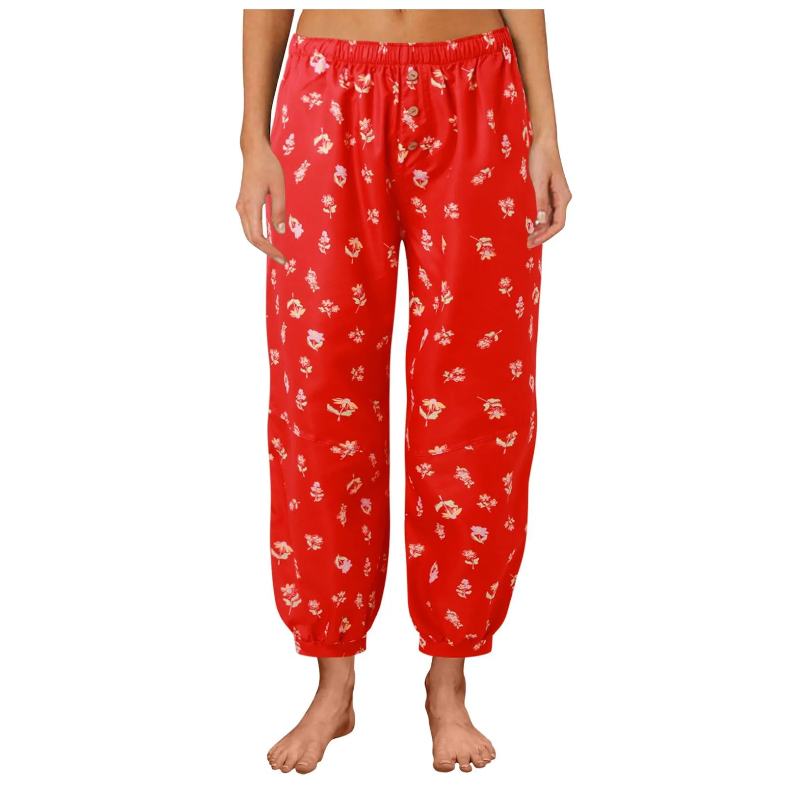 Women'S Elastic Waist Floral Print Casual Pants Fashion Lightweight Women'S Loose Hiking Overalls With Pockets Ropa De Mujer
Women'S Elastic Waist Floral Print Casual Pants Fashion Lightweight Women'S Loose Hiking Overalls With Pockets Ropa De Mujer
