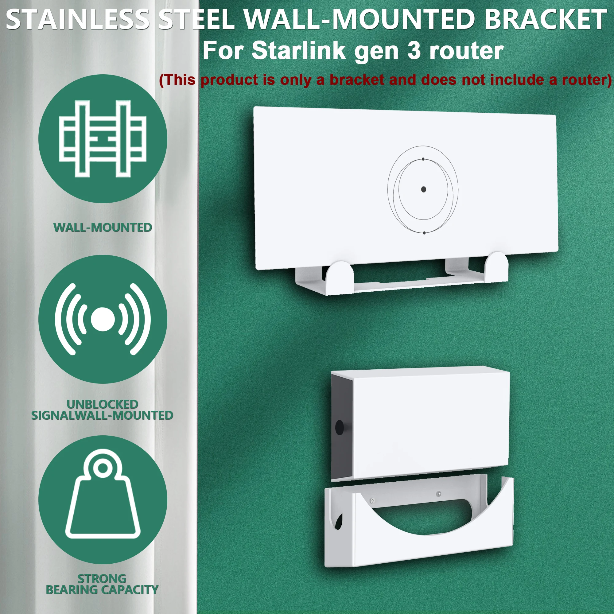 Wall Mounts for Starlink V3 Router and Power Supply, Mounting Accessories for Starlink Router, Metal Starlink Gen 3 Mount Holder
Wall Mounts for Starlink V3 Router and Power Supply, Mounting Accessories for Starlink Router, Metal Starlink Gen 3 Mount Holder