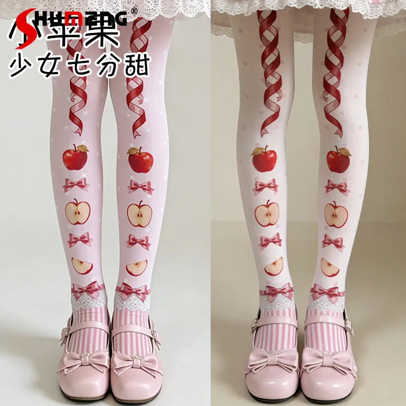 Original Japanese Sweet Girls Lolita Print Pantyhose Spring and Summer Women's Slim Kawaii Lo Knee Stockings Female Tights 2026
Original Japanese Sweet Girls Lolita Print Pantyhose Spring and Summer Women's Slim Kawaii Lo Knee Stockings Female Tights 2026