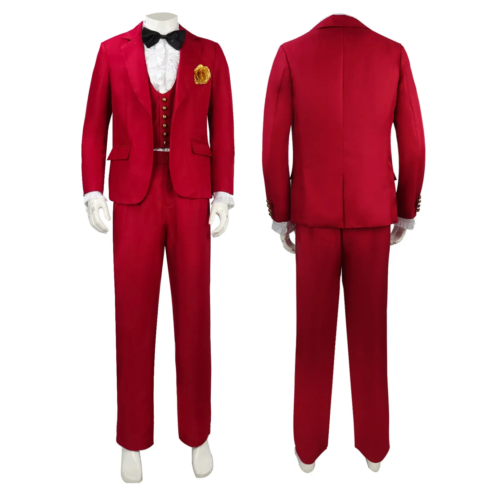 6PCS Betelgeuse Cosplay Anime Costume Men Red Wedding Uniform Suit Halloween Party Horror Outfit for Women Man Accessories
6PCS Betelgeuse Cosplay Anime Costume Men Red Wedding Uniform Suit Halloween Party Horror Outfit for Women Man Accessories