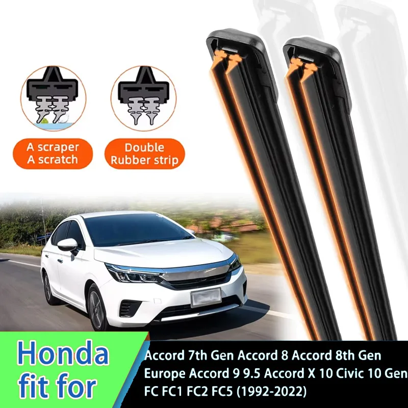 For Honda Accord 7th Gen 8th Gen Europe Accord 9 9.5 City Front Windscreen Wipers Double Rubber Car Wiper Blades Car Accessories
For Honda Accord 7th Gen 8th Gen Europe Accord 9 9.5 City Front Windscreen Wipers Double Rubber Car Wiper Blades Car Accessories