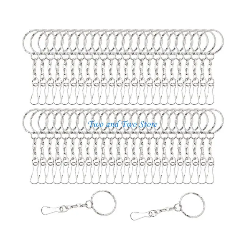 HX6F Pack of 50 Keyring Pendant Set Section Chain Keyring Hook Keychain Accessories
HX6F Pack of 50 Keyring Pendant Set Section Chain Keyring Hook Keychain Accessories