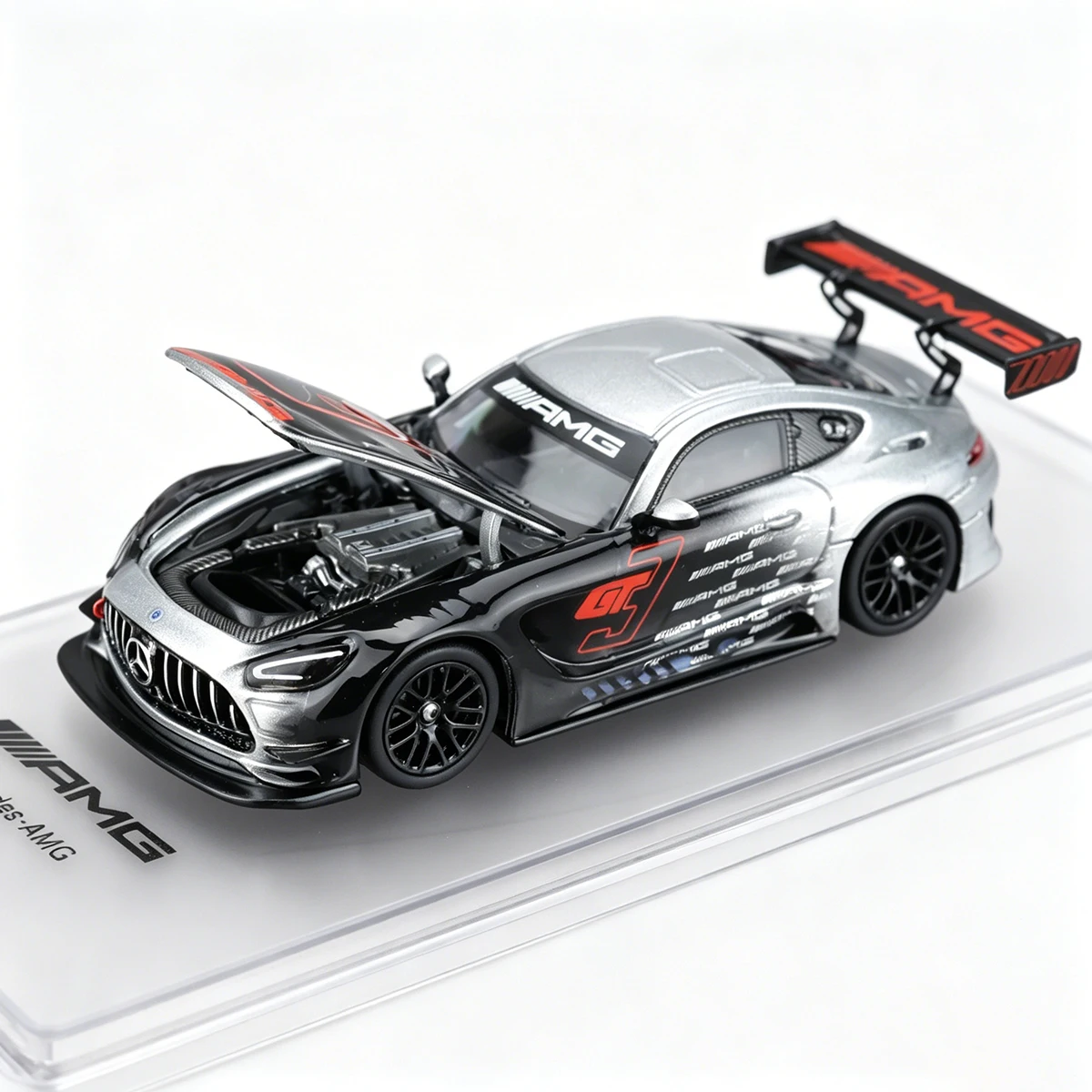 Kilo Works × NZG 1:64 Mercedes-AMG GT3 Silver Black Gradient Red GT Openable Hood Diecast Race Car Official Licensed In Stock
Kilo Works × NZG 1:64 Mercedes-AMG GT3 Silver Black Gradient Red GT Openable Hood Diecast Race Car Official Licensed In Stock