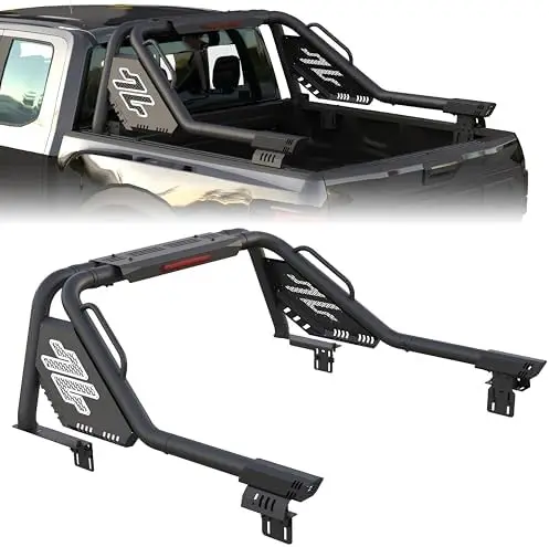Heavy-Duty Truck Roll Bar w/ High-Mount Brake Light – Fits Silverado, Ram, F-150, Tundra, Titan XD
Heavy-Duty Truck Roll Bar w/ High-Mount Brake Light – Fits Silverado, Ram, F-150, Tundra, Titan XD