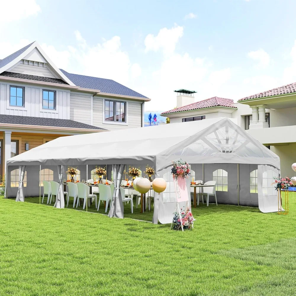 19.5' x 39' Heavy Duty Party Tent Outdoor Gazebo Wedding Tent Event Shelter Carport BBQ with Removable Sidewalls & Wind
19.5' x 39' Heavy Duty Party Tent Outdoor Gazebo Wedding Tent Event Shelter Carport BBQ with Removable Sidewalls & Wind