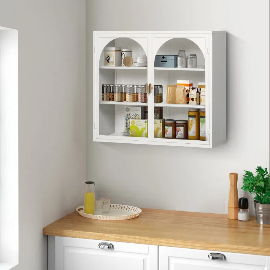 27.56Glass Doors Modern Twodoor Wall Cabinet with Featuring Threetier Storage for Entryway Living Room Bathroom Dining Room Wal
27.56Glass Doors Modern Twodoor Wall Cabinet with Featuring Threetier Storage for Entryway Living Room Bathroom Dining Room Wal