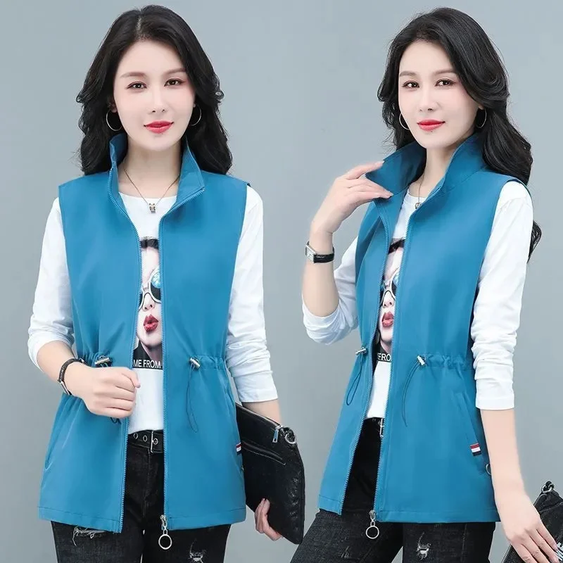 High-End Long Sleeveless Coat Women Spring Autumn 2026New Vest Jacket Ladies Fashion Casual Stand Collar Waistcoat Outerwear Top
High-End Long Sleeveless Coat Women Spring Autumn 2026New Vest Jacket Ladies Fashion Casual Stand Collar Waistcoat Outerwear Top