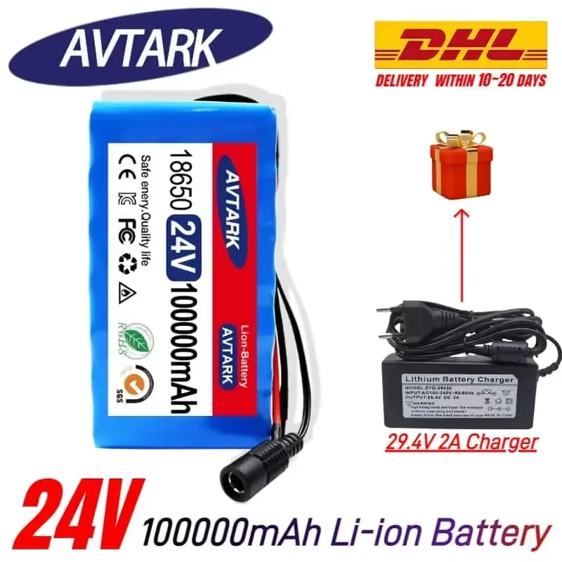 24V 100Ah Lithium Battery for Wheelchairs | 7S3P 18650 100000mAh Rechargeable Pack | with 29.4V 2A Fast Charger
24V 100Ah Lithium Battery for Wheelchairs | 7S3P 18650 100000mAh Rechargeable Pack | with 29.4V 2A Fast Charger