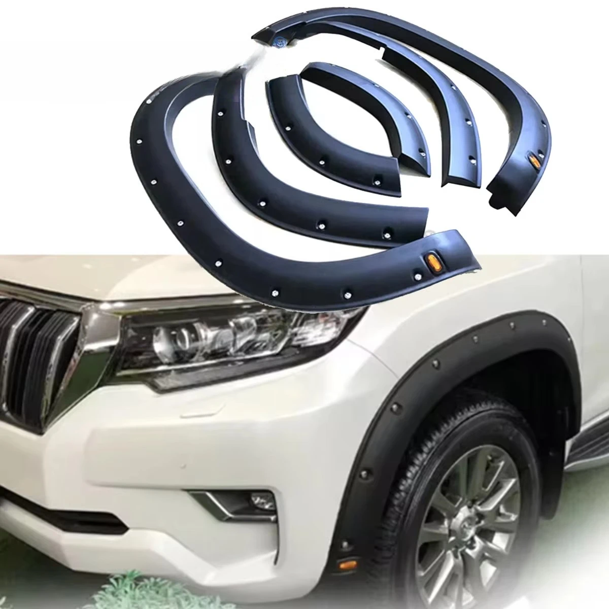 Wheel Fender Flares for Land Cruiser Prado Fj150 LC150 2018+ 5 Doors Car Fender Flares Pocket Riveted Wheel Arch With Nuts
Wheel Fender Flares for Land Cruiser Prado Fj150 LC150 2018+ 5 Doors Car Fender Flares Pocket Riveted Wheel Arch With Nuts