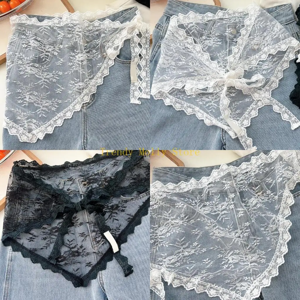 N5KB Women's Flower Lace Triangle Mini Wrap Apron Skirt Tie Side Sarong Scarf Shawl
N5KB Women's Flower Lace Triangle Mini Wrap Apron Skirt Tie Side Sarong Scarf Shawl