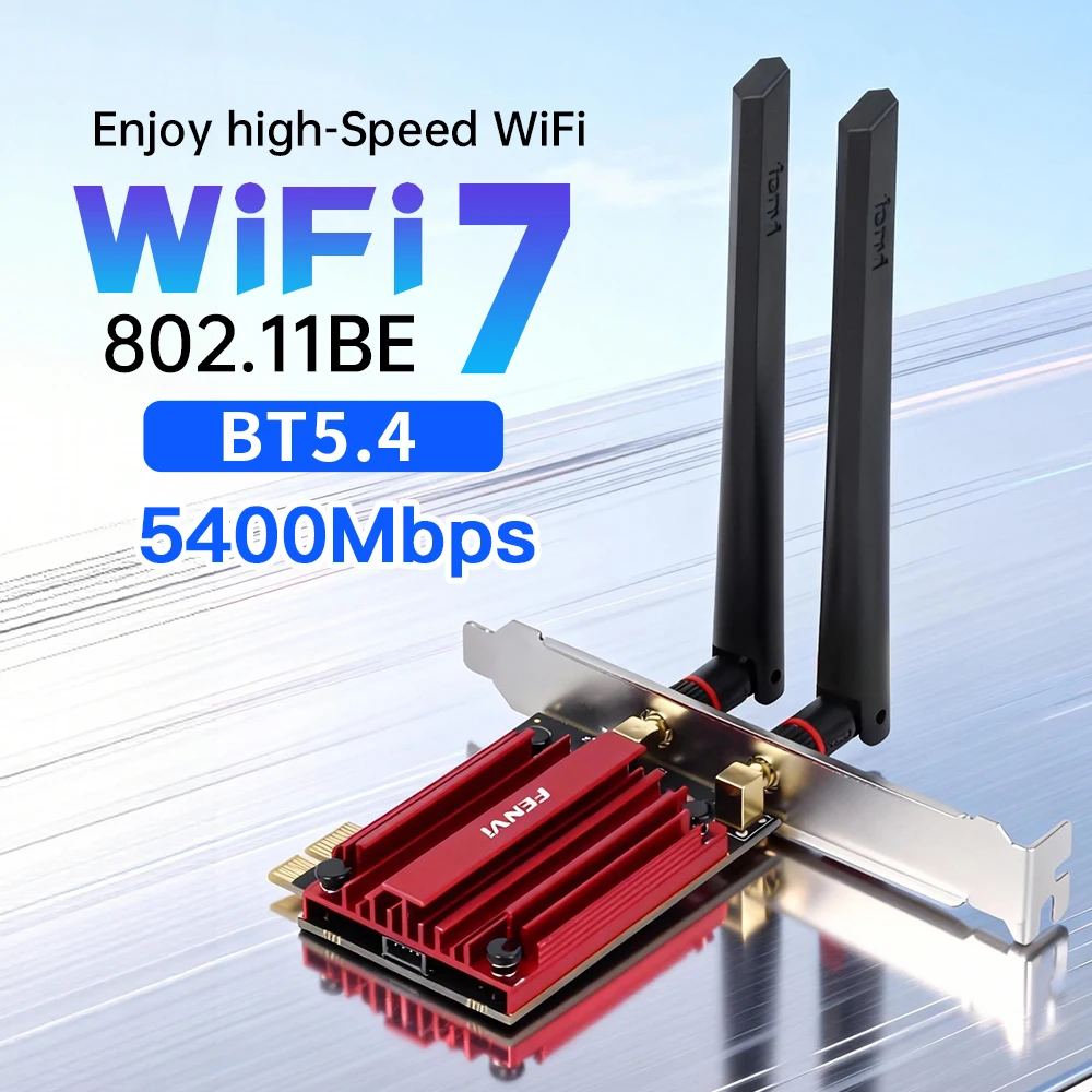 Беспроводная карта Fenvi WiFi 7 BE5400 PCIe MT7925, трехдиапазонная, 6 ГГц, 5 ГГц, 2,4 ГГц, 802.11be, Bluetooth 5,4 для настольного ПК с ОС Windows 10 11
Беспроводная карта Fenvi WiFi 7 BE5400 PCIe MT7925, трехдиапазонная, 6 ГГц, 5 ГГц, 2,4 ГГц, 802.11be, Bluetooth 5,4 для настольного ПК с ОС Windows 10 11