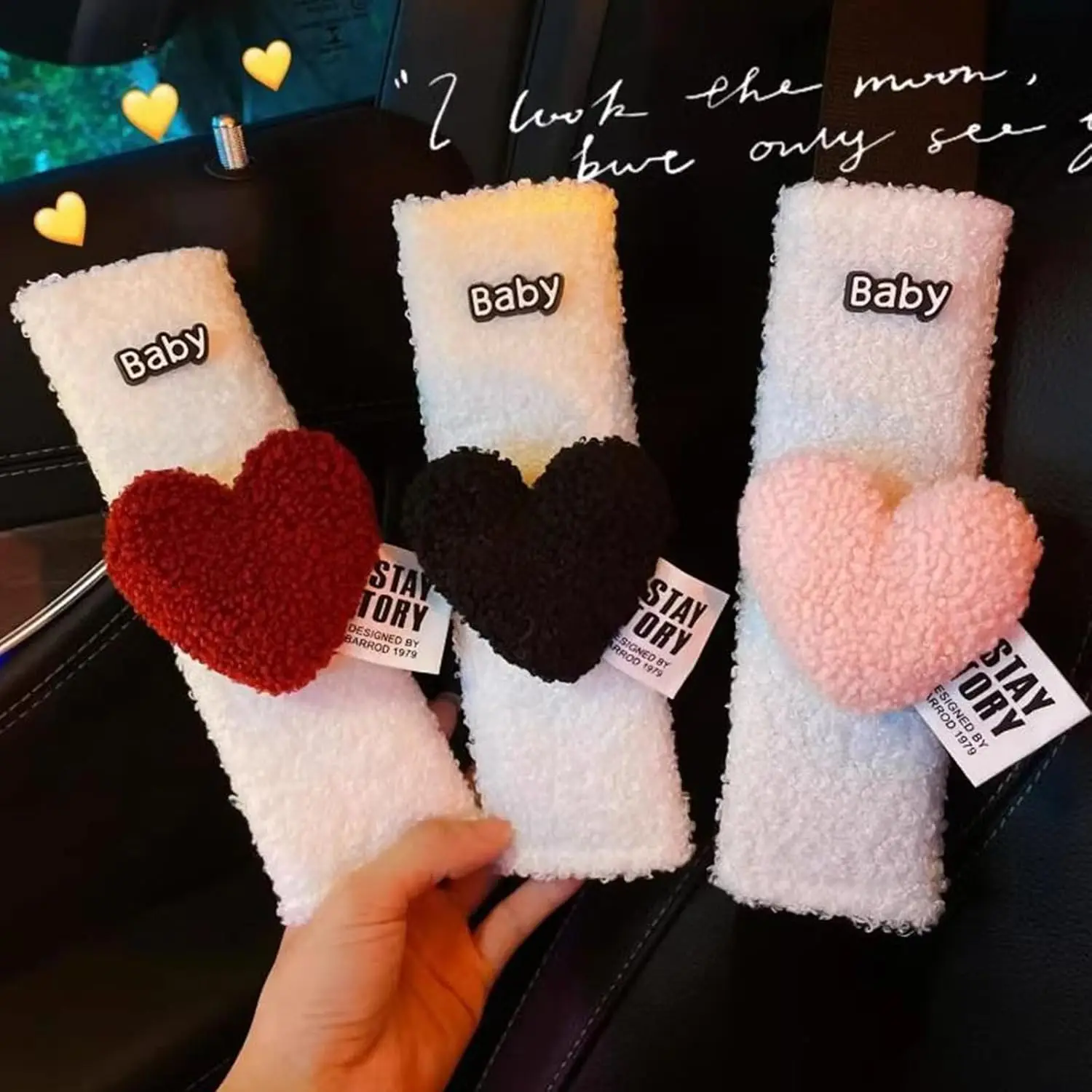 1pair Cute Heart Car Seat Belt Pads Plush Seatbelt Covers Fuzzy Soft Seat Belt Shoulder Strap Pads for Women Girls
1pair Cute Heart Car Seat Belt Pads Plush Seatbelt Covers Fuzzy Soft Seat Belt Shoulder Strap Pads for Women Girls
