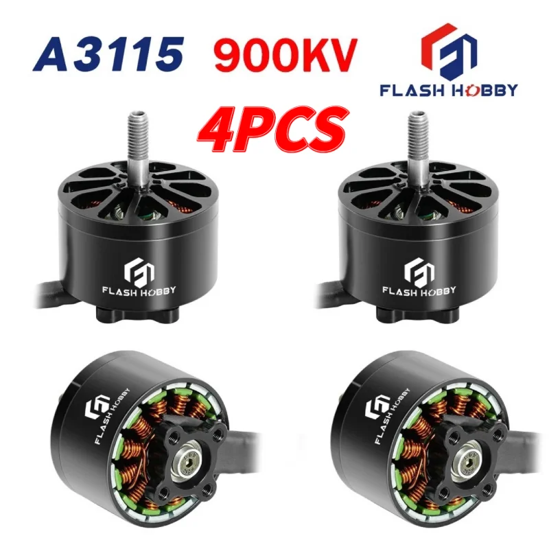 4PCS Flashhobby A3115 900KV Brushless Motor for FPV Freestyle 9inch 10inch Long Range Cinelifter Drones RC Model
4PCS Flashhobby A3115 900KV Brushless Motor for FPV Freestyle 9inch 10inch Long Range Cinelifter Drones RC Model