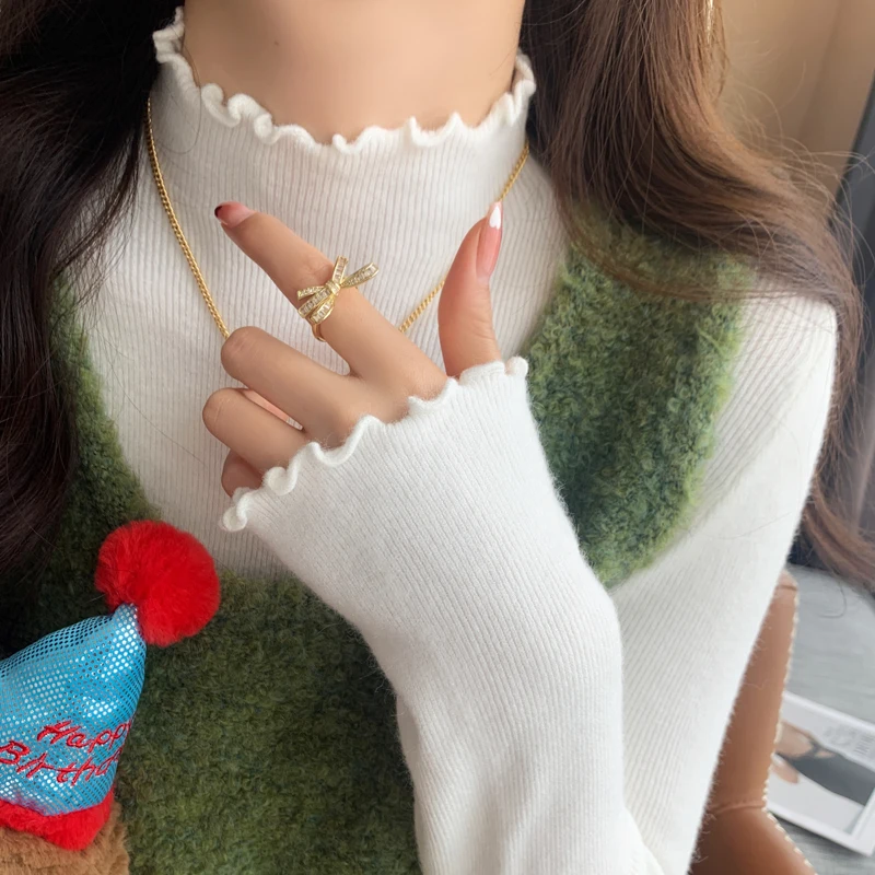 White Long Sleeve Knitted Sweater Women Pullovers Fashion Mock Neck Black Knit Sweater Pullover Women Tops Sueter Feminino Q989
White Long Sleeve Knitted Sweater Women Pullovers Fashion Mock Neck Black Knit Sweater Pullover Women Tops Sueter Feminino Q989