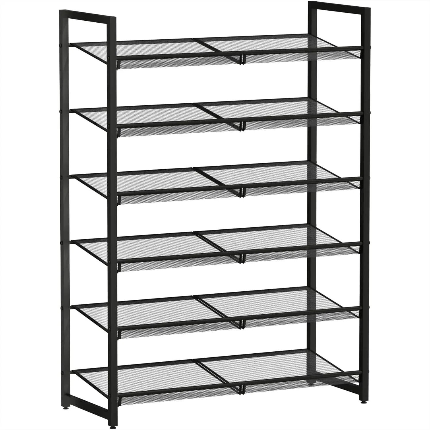 6-Tier Metal Shoe Rack for Closet Entryway Garage, Adjustable Flat or Angled Shelves Holds 18-24 Pairs, Space-Saving Organizer
6-Tier Metal Shoe Rack for Closet Entryway Garage, Adjustable Flat or Angled Shelves Holds 18-24 Pairs, Space-Saving Organizer