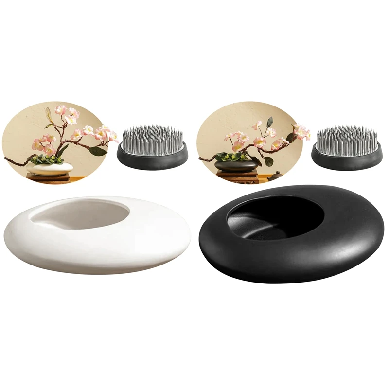 PWS Sentimental Ceramic Vase Set,Pebble Shaped Flower Arrangement Bowl With 2Inch Flower Frog Pin Frog Stem Holder
PWS Sentimental Ceramic Vase Set,Pebble Shaped Flower Arrangement Bowl With 2Inch Flower Frog Pin Frog Stem Holder