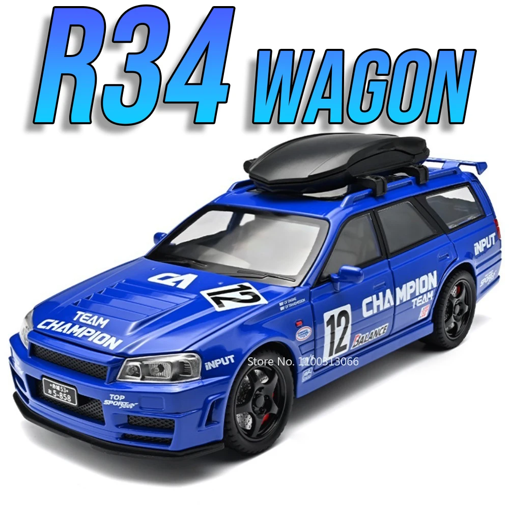 1:24 Scale GTR R34 Model Toy Sports Car Alloy Diecast Doors Opened Front Wheel Steering Pull Back Ornament Supercars for Friends
1:24 Scale GTR R34 Model Toy Sports Car Alloy Diecast Doors Opened Front Wheel Steering Pull Back Ornament Supercars for Friends