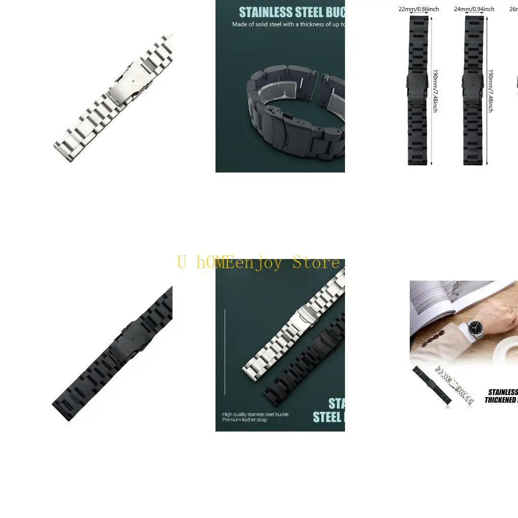 B0KF Elegant 22mm Adjustable Watch Band Strap Wristband Bracelet for Men & Women
B0KF Elegant 22mm Adjustable Watch Band Strap Wristband Bracelet for Men & Women