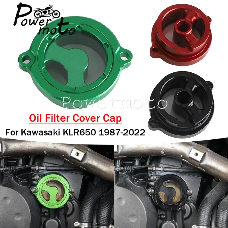 For Kawasaki KLR650 1987-2022 Green / Red / Black Motorbike Clear Engine Oil Filter Cover Cap Protector Motorcycle Accessories
For Kawasaki KLR650 1987-2022 Green / Red / Black Motorbike Clear Engine Oil Filter Cover Cap Protector Motorcycle Accessories