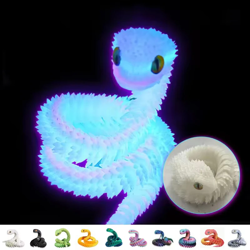 45CM 3D Printed Snake Toys Funny Printed Animals Modle Movable Christmas Craft Ornament Simulation Animal Kid Desktop Fun Toy
45CM 3D Printed Snake Toys Funny Printed Animals Modle Movable Christmas Craft Ornament Simulation Animal Kid Desktop Fun Toy