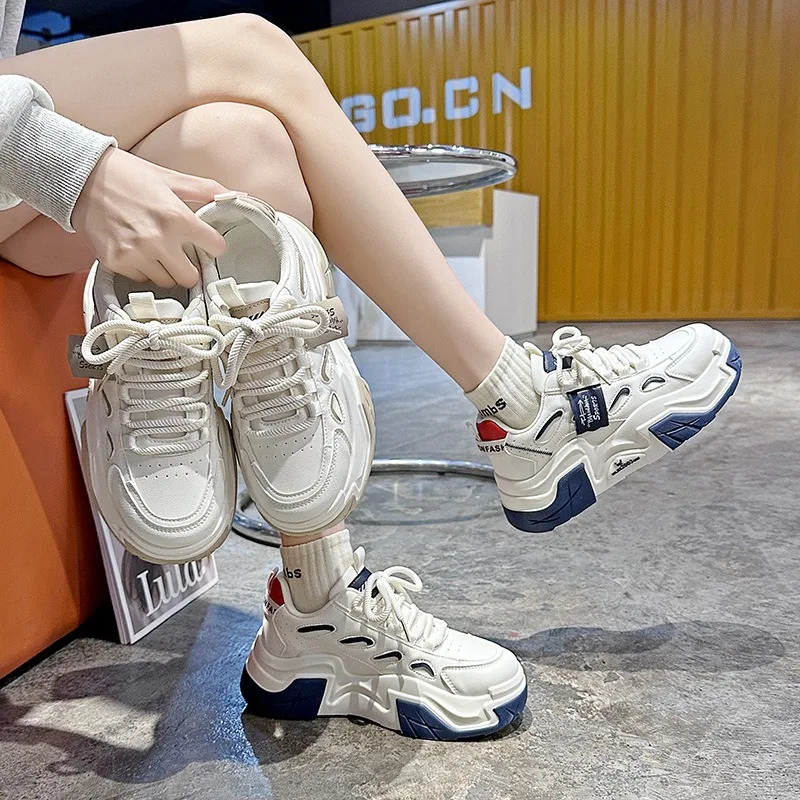 Women's Chunky Platform Dad Shoes Height Increase Breathable Lightweight Lace Up Casual Sport Sneakers Spring 2026 New Arrival
Women's Chunky Platform Dad Shoes Height Increase Breathable Lightweight Lace Up Casual Sport Sneakers Spring 2026 New Arrival