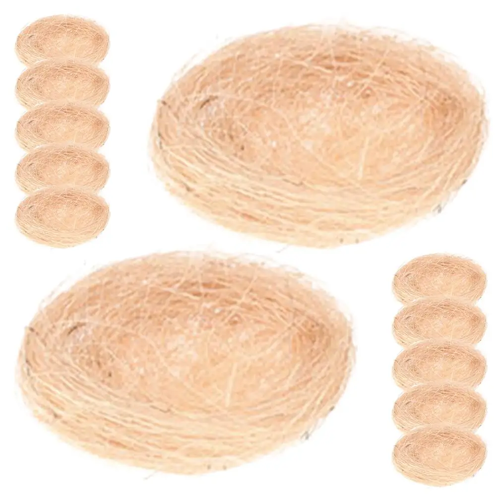 12 Pcs Bird Nest Decorations Hemp Silk Easter Supplies Mini Garden Decor Rustic Table Holiday naments Safe Durable Plant
12 Pcs Bird Nest Decorations Hemp Silk Easter Supplies Mini Garden Decor Rustic Table Holiday naments Safe Durable Plant