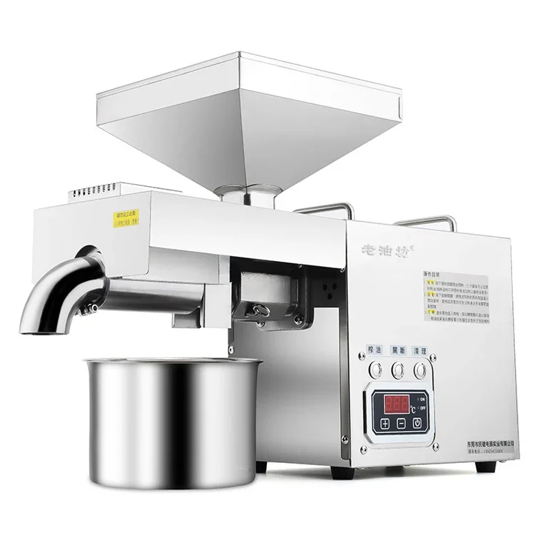 10KG/Hour Stainless Steel Mini Home Use Fully Automatic Screw Oil Press Machine for Small Business Cold Pressing Sesame Oil
10KG/Hour Stainless Steel Mini Home Use Fully Automatic Screw Oil Press Machine for Small Business Cold Pressing Sesame Oil