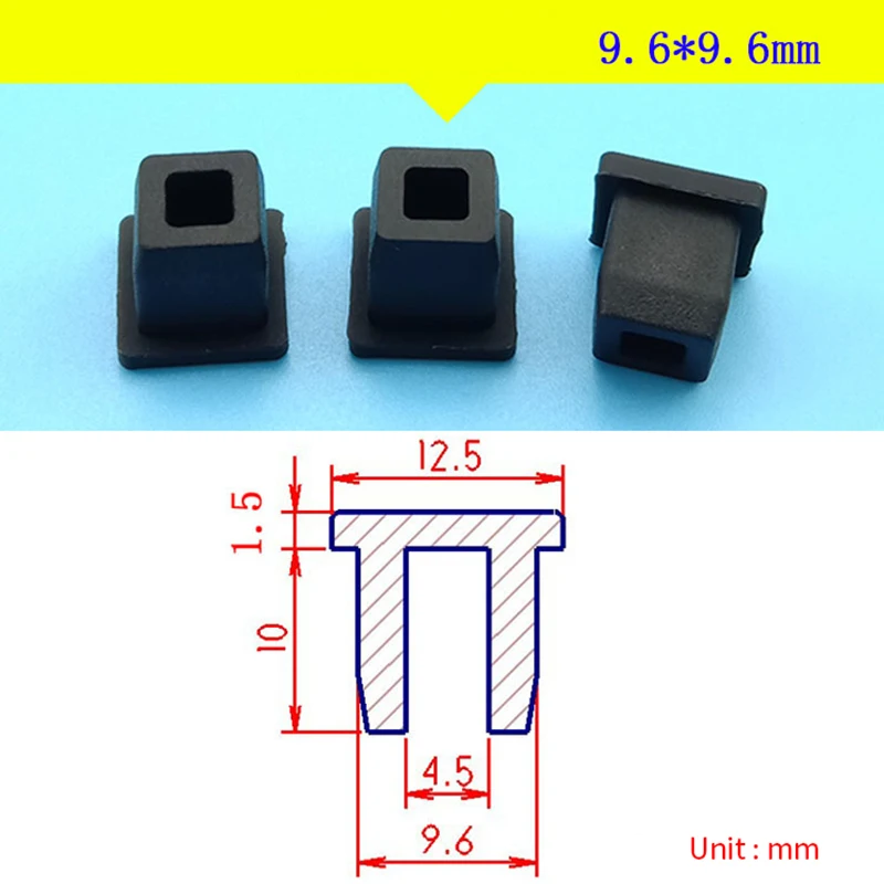 Black/White Square Silicone Rubber End Caps T Type Blanking Plugs Tube Box Section Insert Seal Stopper
Black/White Square Silicone Rubber End Caps T Type Blanking Plugs Tube Box Section Insert Seal Stopper