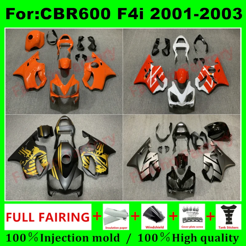 for CBR600 CBR F4i 2001 - 2003 Motorcycle full bodywork Fairing kit fit CBR600F4i 01 02 03 Fairings CBR 600 2002 Plastic zxmt 
for CBR600 CBR F4i 2001 - 2003 Motorcycle full bodywork Fairing kit fit CBR600F4i 01 02 03 Fairings CBR 600 2002 Plastic zxmt