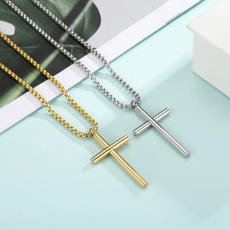 COOLTIME Cross Necklace For Women Men Luxury Ladies Box Chain Pendant Necklaces Couple Jewelry Accessories Gift
COOLTIME Cross Necklace For Women Men Luxury Ladies Box Chain Pendant Necklaces Couple Jewelry Accessories Gift