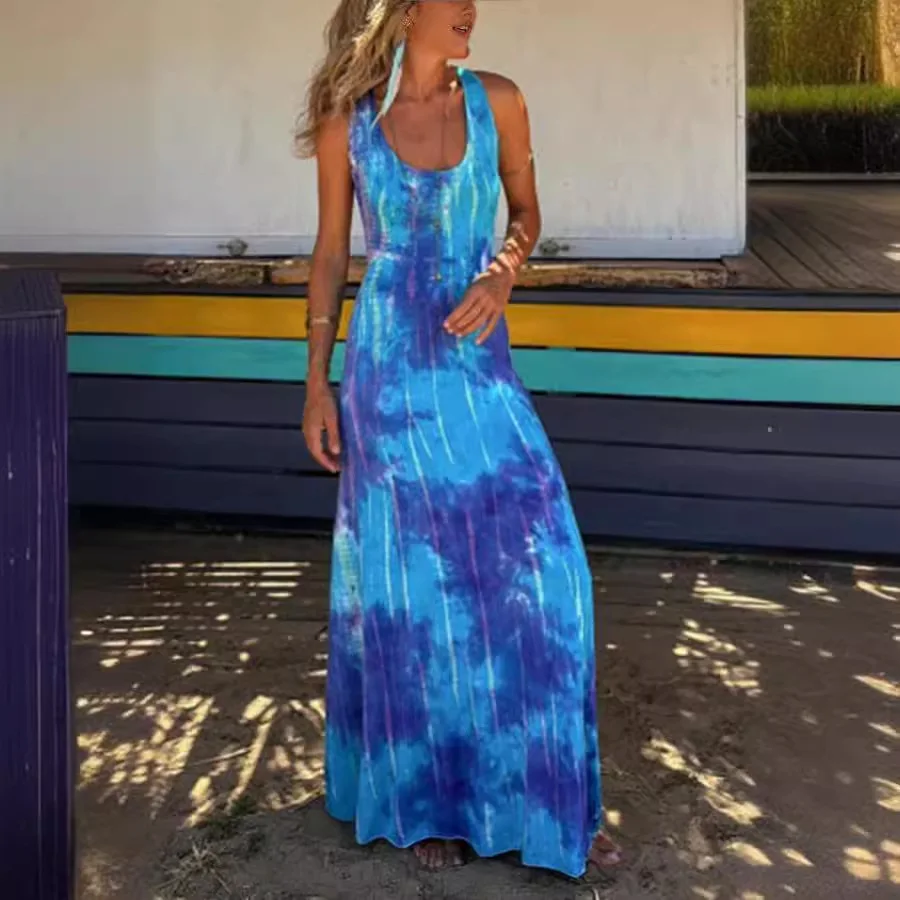 Summer Women's Sexy Casual Multi-color Slim Fitting Robe Women's Suspender Backless Cross Long Dress Afraid Of Party Clothing
Summer Women's Sexy Casual Multi-color Slim Fitting Robe Women's Suspender Backless Cross Long Dress Afraid Of Party Clothing