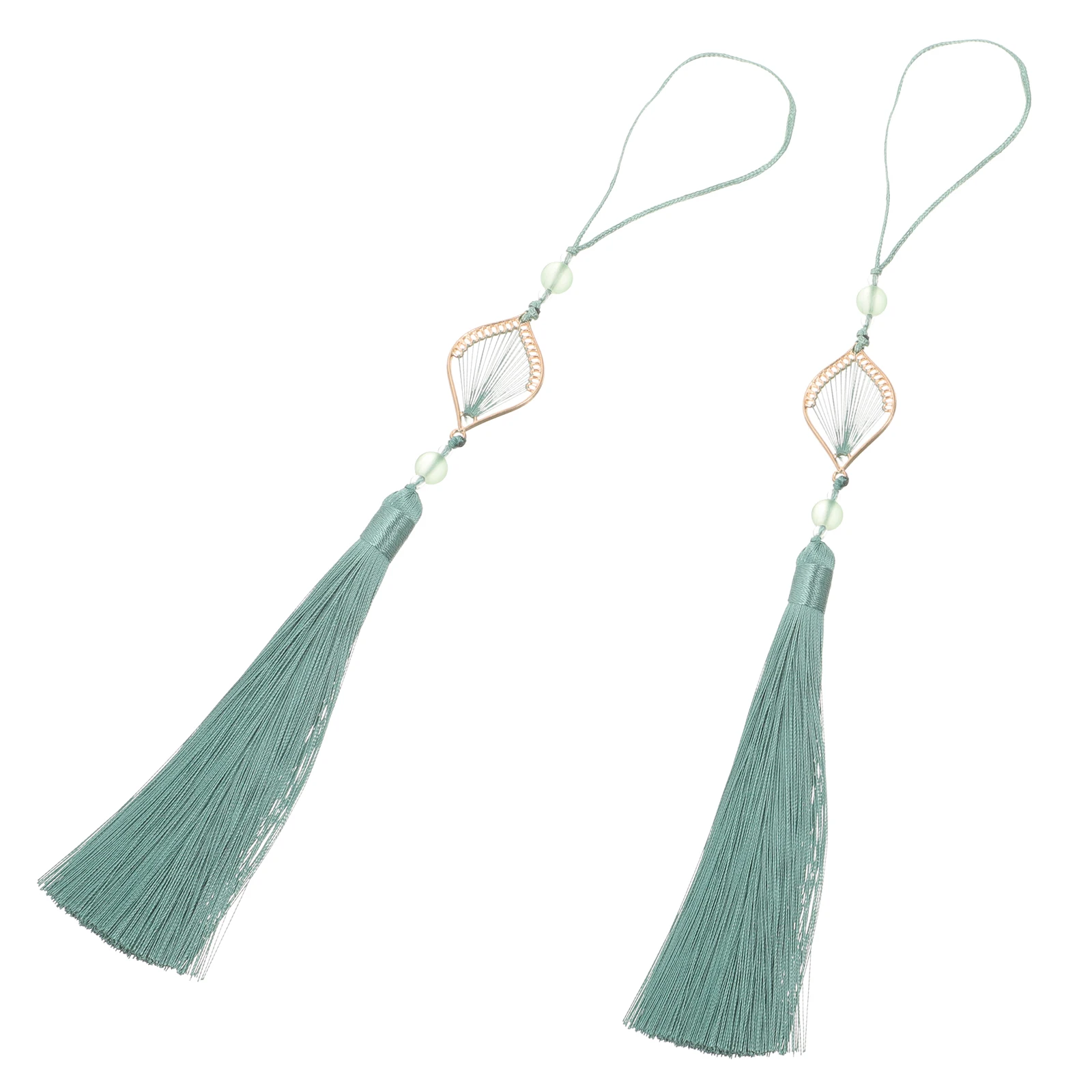 2 Pcs Curtain Tassel Hanging Fringe Silky DIY Craft Accessories Diamond shaped Green Color Material
2 Pcs Curtain Tassel Hanging Fringe Silky DIY Craft Accessories Diamond shaped Green Color Material