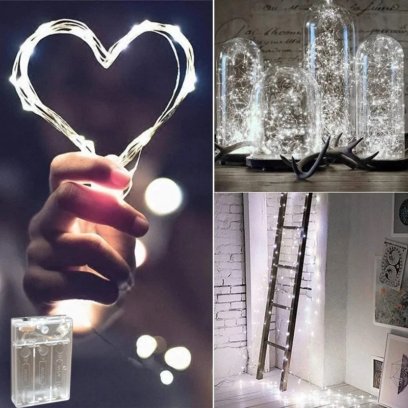 Wedding Party LED String Lights Battery Powered Silver Wire Garland Light for Christmas Decoration for Home Garden Fairy Lights
Wedding Party LED String Lights Battery Powered Silver Wire Garland Light for Christmas Decoration for Home Garden Fairy Lights