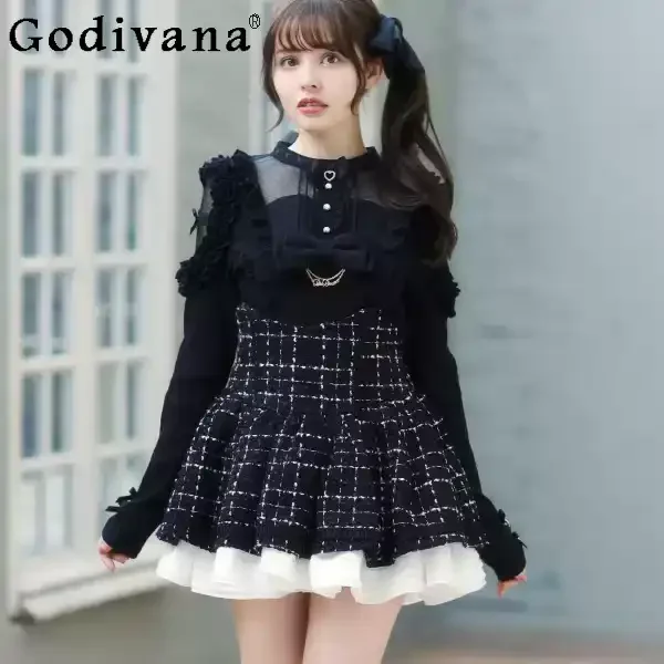 Spring New Japanese Style Liz Pink Long-sleeved Tops Cute Girl's Kawaii Bow Lace Lolita Top 2026 Y2k Women's Clothing
Spring New Japanese Style Liz Pink Long-sleeved Tops Cute Girl's Kawaii Bow Lace Lolita Top 2026 Y2k Women's Clothing