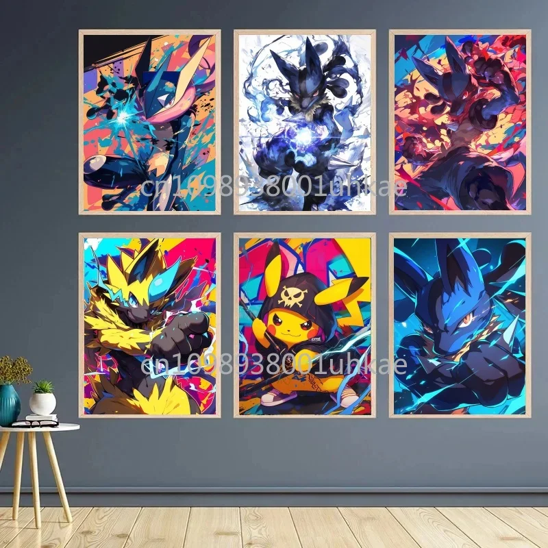 Animation Pokemon HD Picture Pikachu Lucario Zeraora Greninja Pokémon Canvas Painting Children's Gifts Home Decoration Art Mural
Animation Pokemon HD Picture Pikachu Lucario Zeraora Greninja Pokémon Canvas Painting Children's Gifts Home Decoration Art Mural