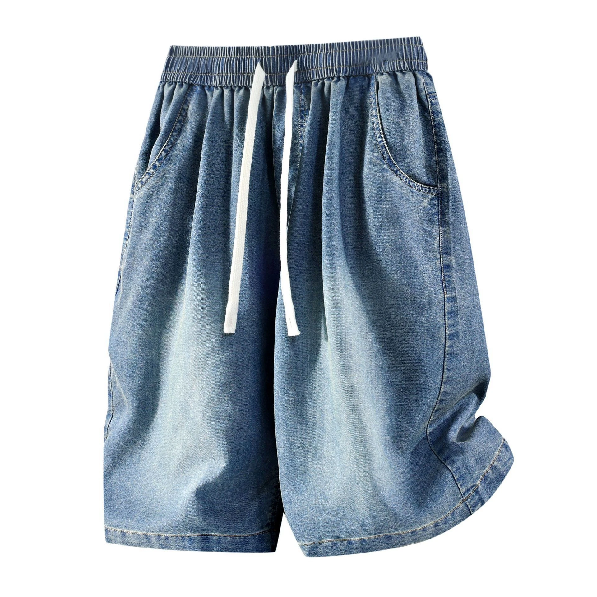 Summer plus size men's jeans; Plus size men's shorts; cotton; pockets; loose; stretch waist
Summer plus size men's jeans; Plus size men's shorts; cotton; pockets; loose; stretch waist