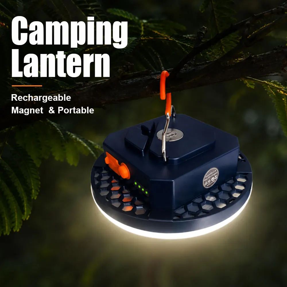 Rechargeable Camping Lantern Magnetic Hook LED Light Waterproof Dimmable SOS Tent Lamp for Hiking Fishing Repair Patio Stall Use
Rechargeable Camping Lantern Magnetic Hook LED Light Waterproof Dimmable SOS Tent Lamp for Hiking Fishing Repair Patio Stall Use