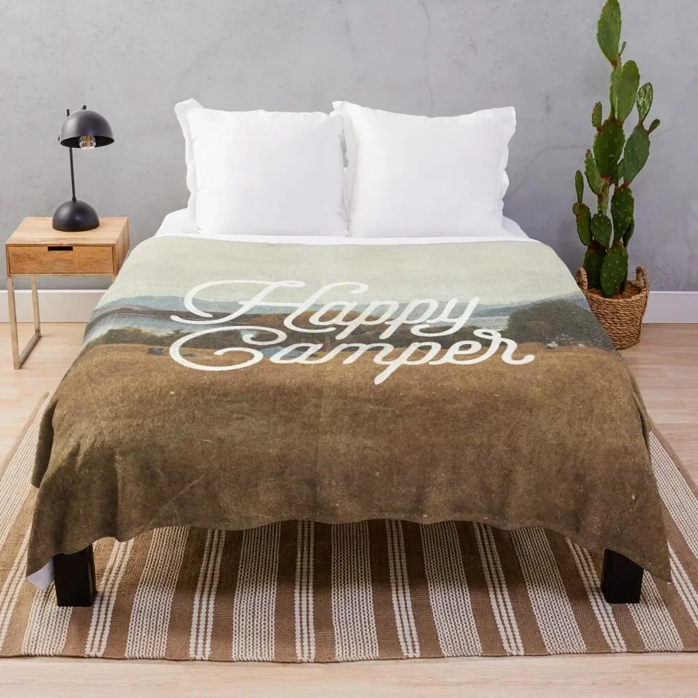 HAPPY CAMPER Throw Blanket Stylish Warm Blanket for Living Room Bedroom
HAPPY CAMPER Throw Blanket Stylish Warm Blanket for Living Room Bedroom