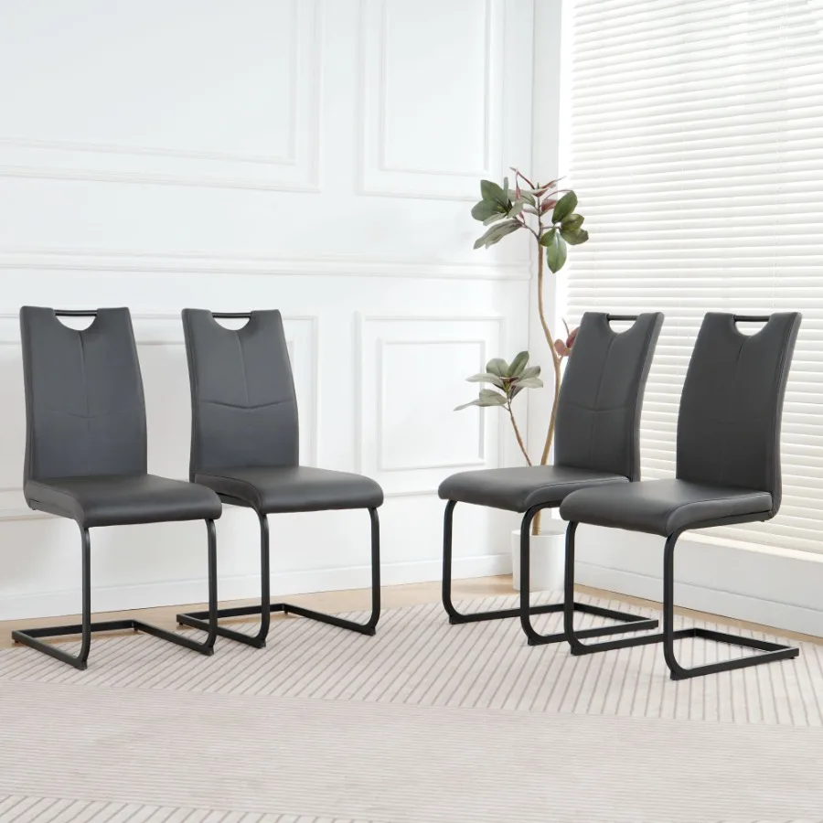 Modern Charcoal PU dining chair living room chair upholstered chair black metal chair leg design kitchen living room bedroom di
Modern Charcoal PU dining chair living room chair upholstered chair black metal chair leg design kitchen living room bedroom di