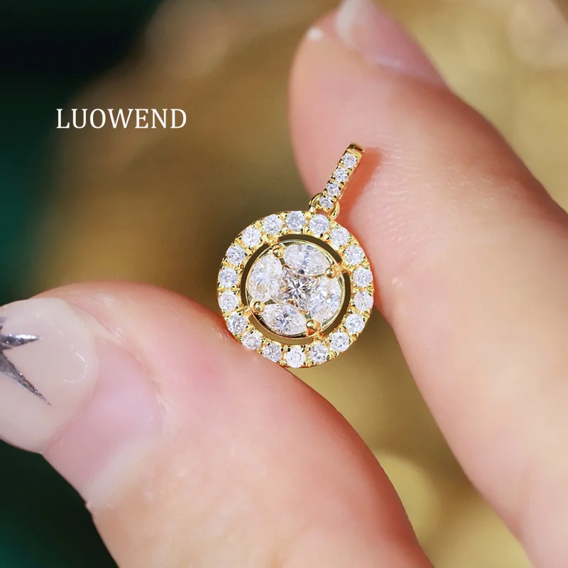 LUOWEND 100% ожерелье из желтого золота 18 карат, роскошный элегантный дизайн, 0,60 карата, ожерелье с подвеской из настоящего натурального бриллианта, женские высокие ювелирные изделия
LUOWEND 100% ожерелье из желтого золота 18 карат, роскошный элегантный дизайн, 0,60 карата, ожерелье с подвеской из настоящего натурального бриллианта, женские высокие ювелирные изделия
