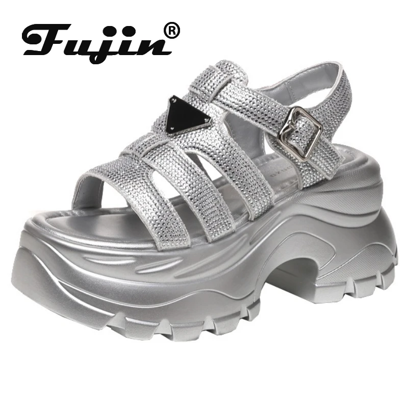 Fujin 8cm 2025 Synthetic Microfiber Leather Women Sandals Flats Chunky Sneakers Hollow Bling Vulcanize Platform Wedge Shoes
Fujin 8cm 2025 Synthetic Microfiber Leather Women Sandals Flats Chunky Sneakers Hollow Bling Vulcanize Platform Wedge Shoes